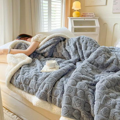 Love Print Sherpa Fleece Blanket | Premium Softness | Full & Queen Sizes