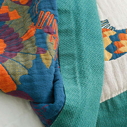 Reversible Cotton Quilt | Floral Design | Full, Queen, King Sizes