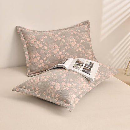 Cherry Blossom Pattern Quilt | 100% Organic Cotton | Full/Queen/King Sizes