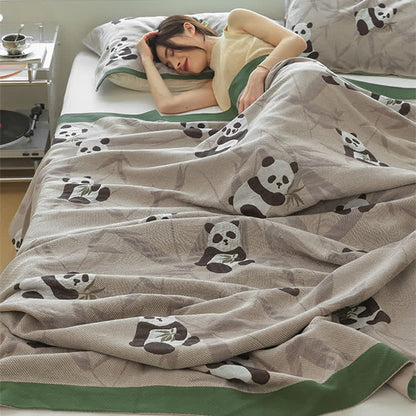 Panda Print Reversible Quilt | 100% Organic Cotton | Multiple Sizes Available