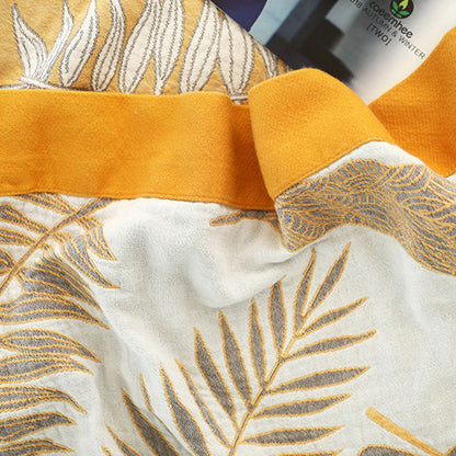 Cotton Gauze Throw Blanket | Reversible Design | 59" x 79"