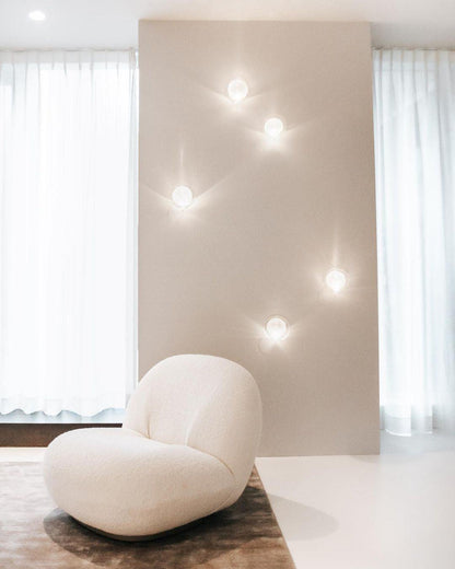 Mesh Glass Wall Lamp | Copper Mesh & Clear Glass | 14cm Diameter