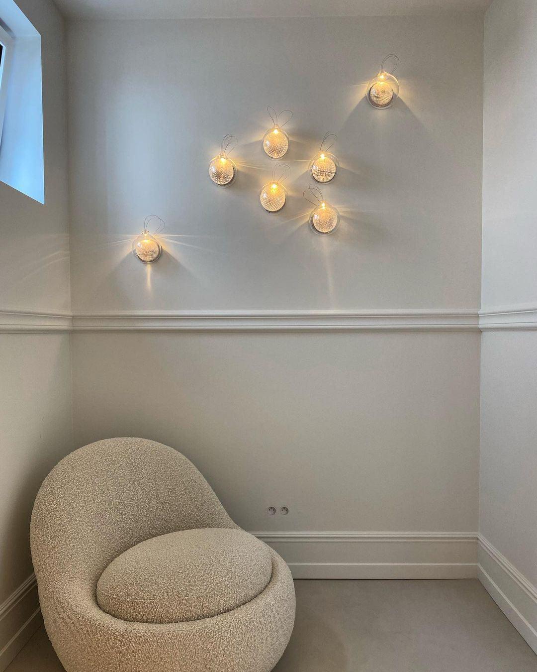 Mesh Glass Wall Lamp | Copper Mesh & Clear Glass | 14cm Diameter