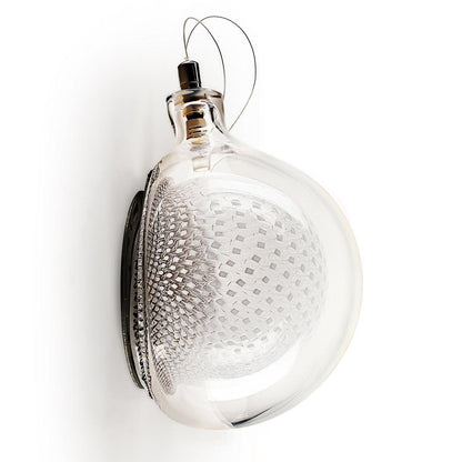 Mesh Glass Wall Lamp | Copper Mesh & Clear Glass | 14cm Diameter