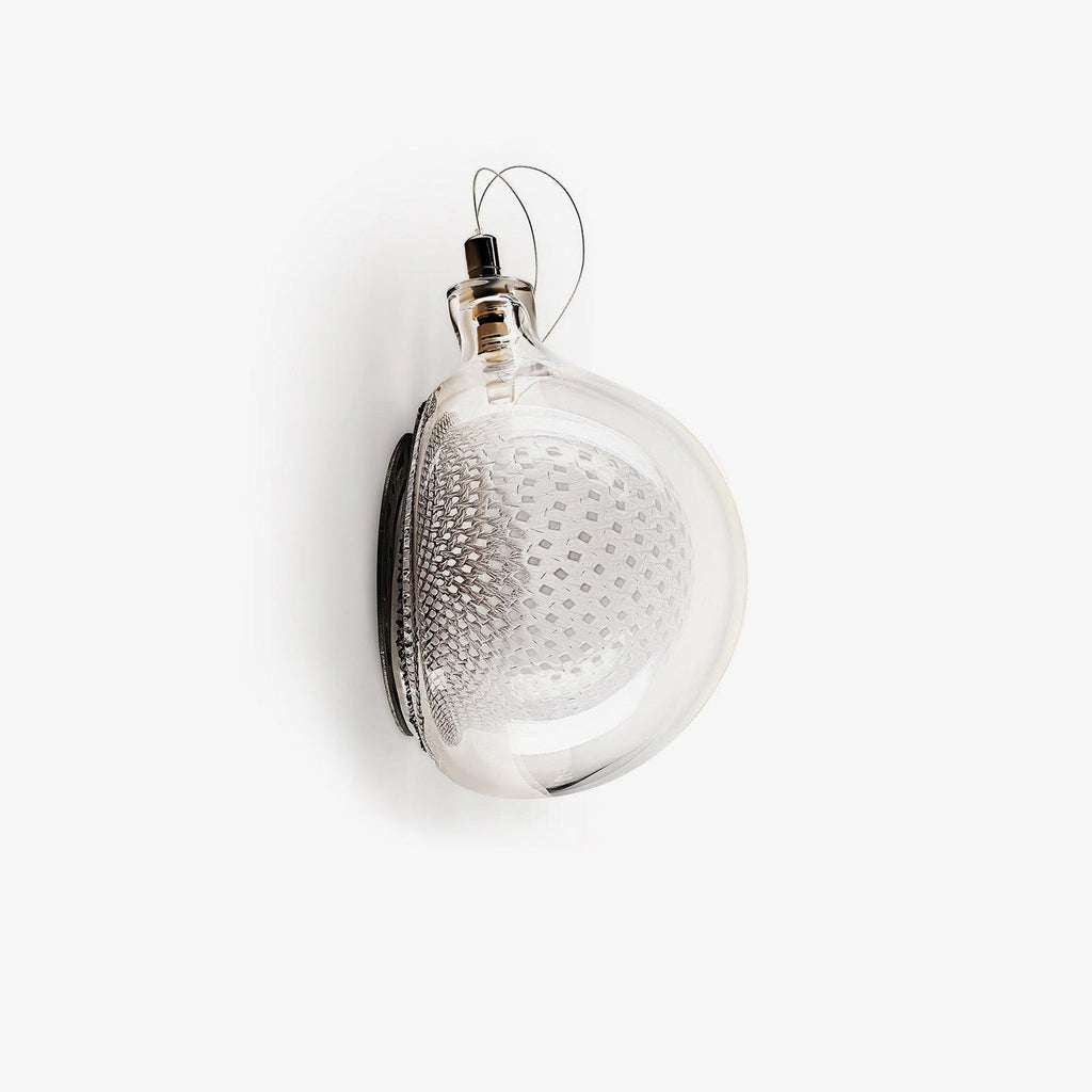 Mesh Glass Wall Lamp | Copper Mesh & Clear Glass | 14cm Diameter