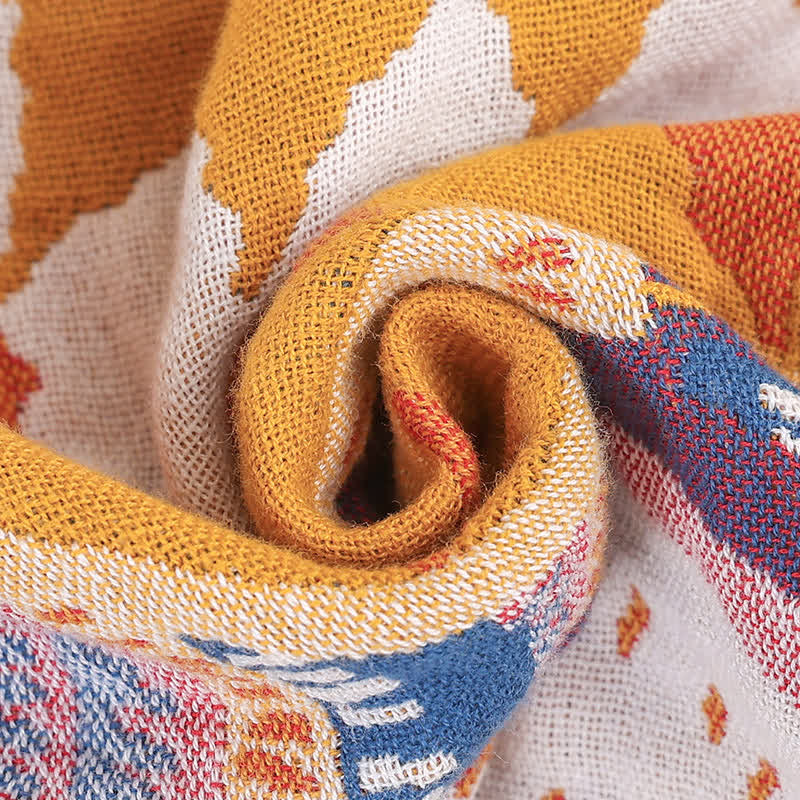 Cotton Reversible Throw Blanket | Breathable & Lightweight | Available in Multiple Sizes