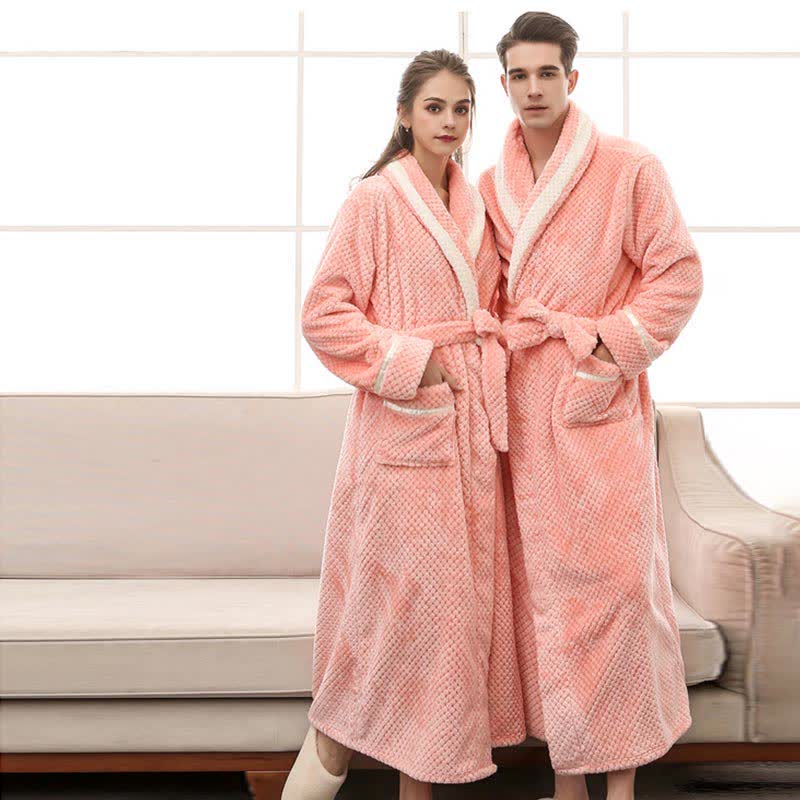 Thick Fleece Bathrobe | Skin-Friendly Material | Playful Prints