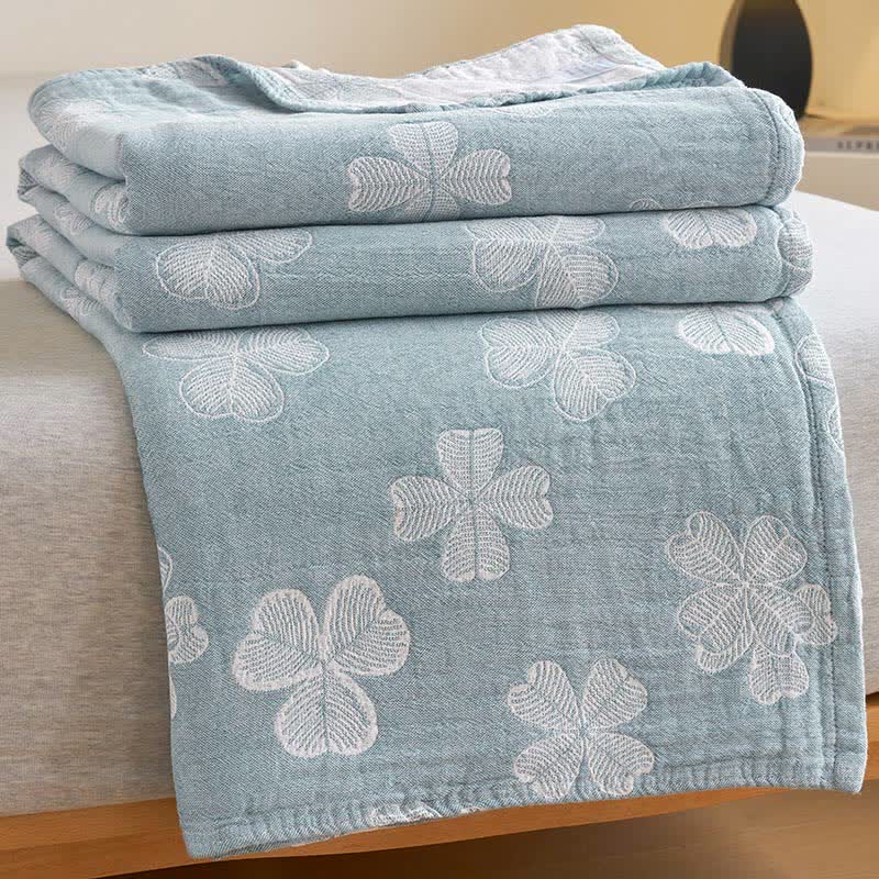 Four Leaf Clover Summer Quilt | 100% Organic Cotton | Full/Queen Size
