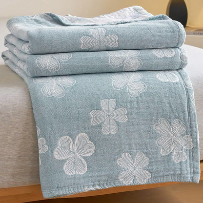 Four Leaf Clover Summer Quilt | 100% Organic Cotton | Full/Queen Size