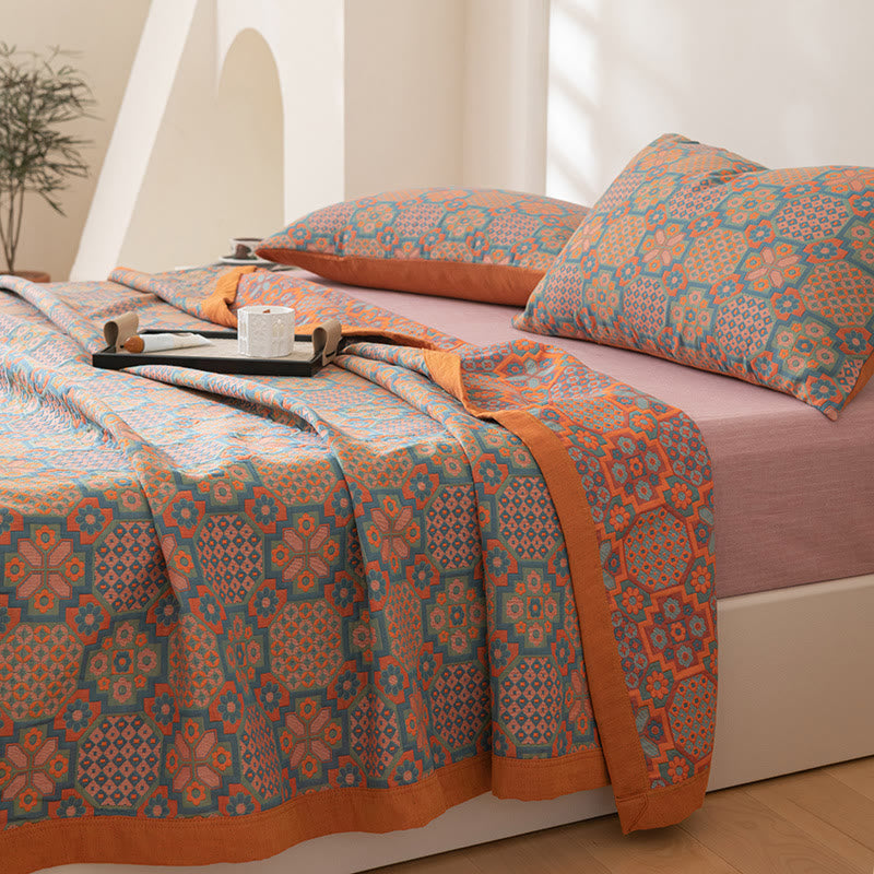 Floral Reversible Quilt | 100% Organic Cotton | Full/Queen/King Sizes