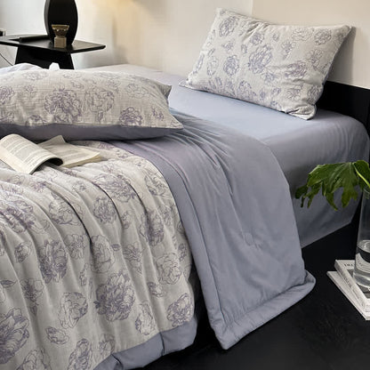 Cotton Gauze Bedding Set | 100% Organic Cotton | 4-Piece Full/Queen