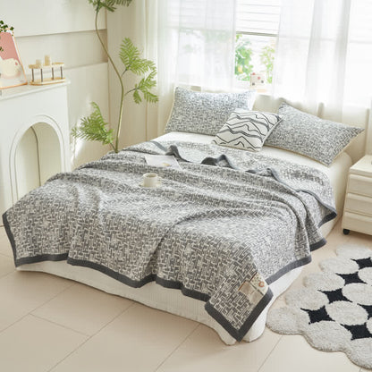 Modern Cotton Gauze Quilt Set | Hypoallergenic & Eco-Friendly | Full/Queen Size Options