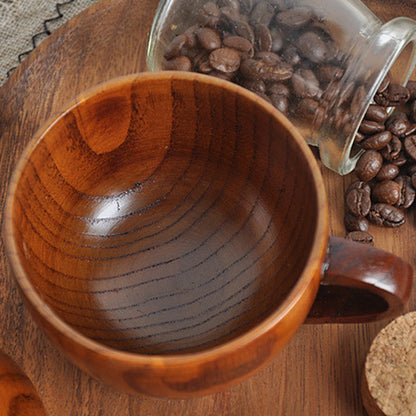 Natural Wooden Tea Cup Set | Eco-Friendly Jujube Wood | 2 Pieces