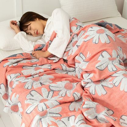 Daisy Printed Reversible Quilt | 100% Organic Cotton | Full/Queen Size