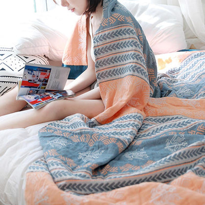 Reversible Cotton Quilt | Wheat Ear Texture | Full/Queen Size