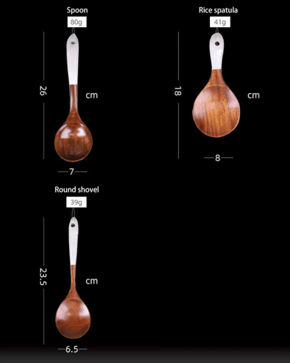 7Pcs Wooden Kitchen Utensils