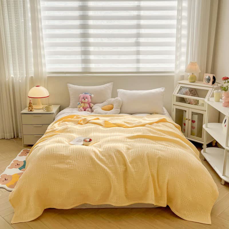 Pure Cotton Waffle Quilt | 100% Organic Cotton | Full/Queen Size