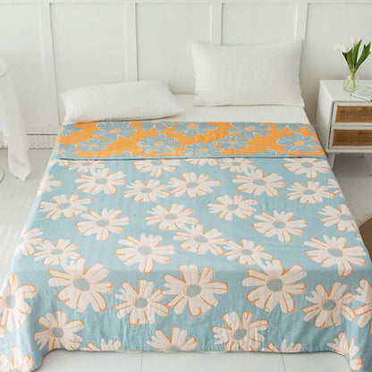 Daisy Printed Reversible Quilt | 100% Organic Cotton | Full/Queen Size