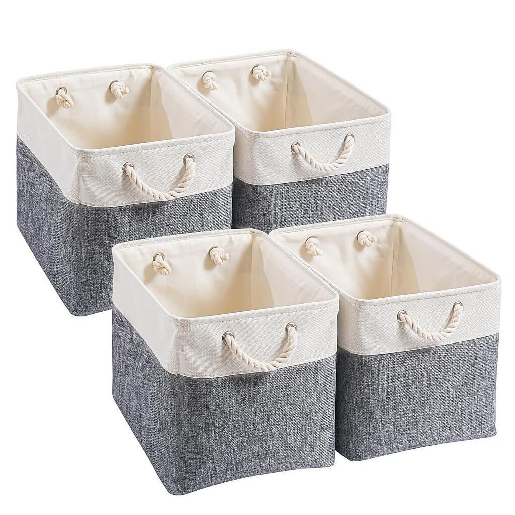 Fabric Storage Baskets | Set of 3 | 30cm Cube
