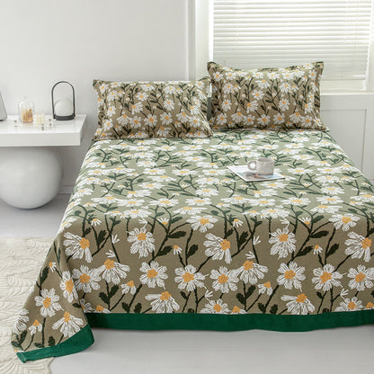 Daisy Print Reversible Quilt | 100% Organic Cotton | Full/Queen/King Sizes