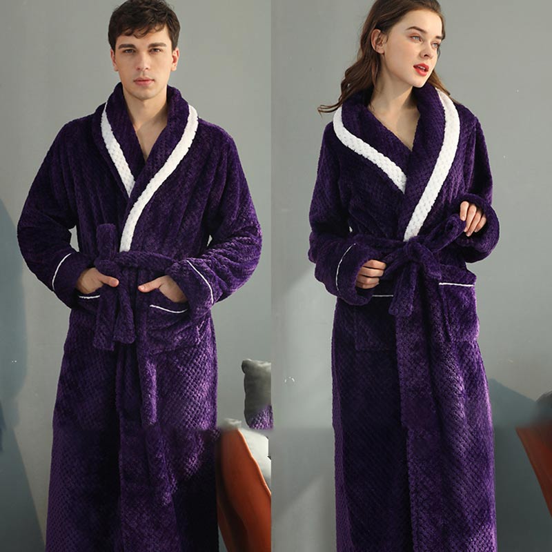 Thick Fleece Bathrobe | Skin-Friendly Material | Playful Prints