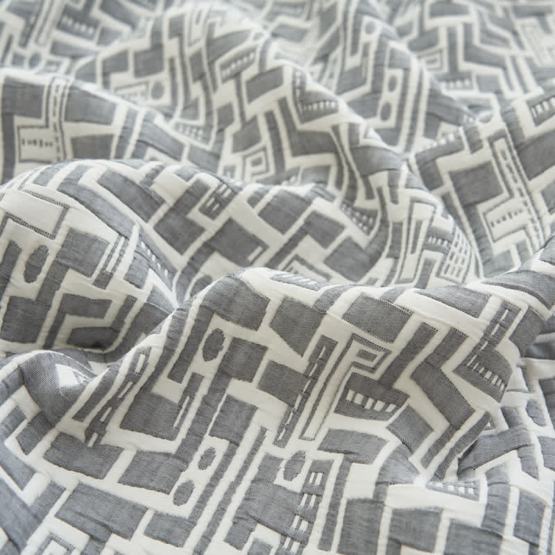 Modern Cotton Gauze Quilt Set | Hypoallergenic & Eco-Friendly | Full/Queen Size Options