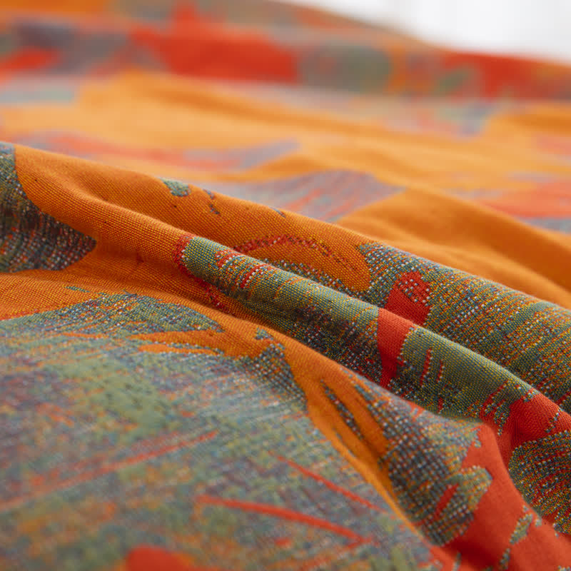 Jacquard Cotton Gauze Quilt Set | 100% Organic Cotton | Includes 1 Quilt + 2 Pillowcases