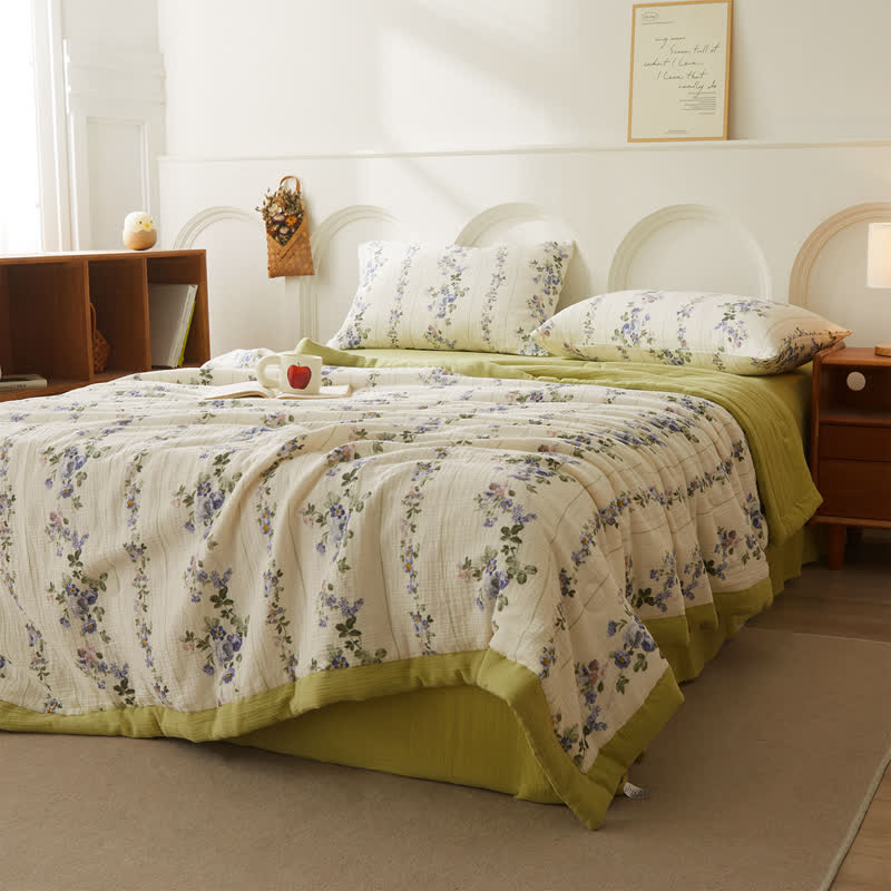 Cotton Gauze Quilt Set | Organic Cotton | Full/Queen Size with Pillowcases