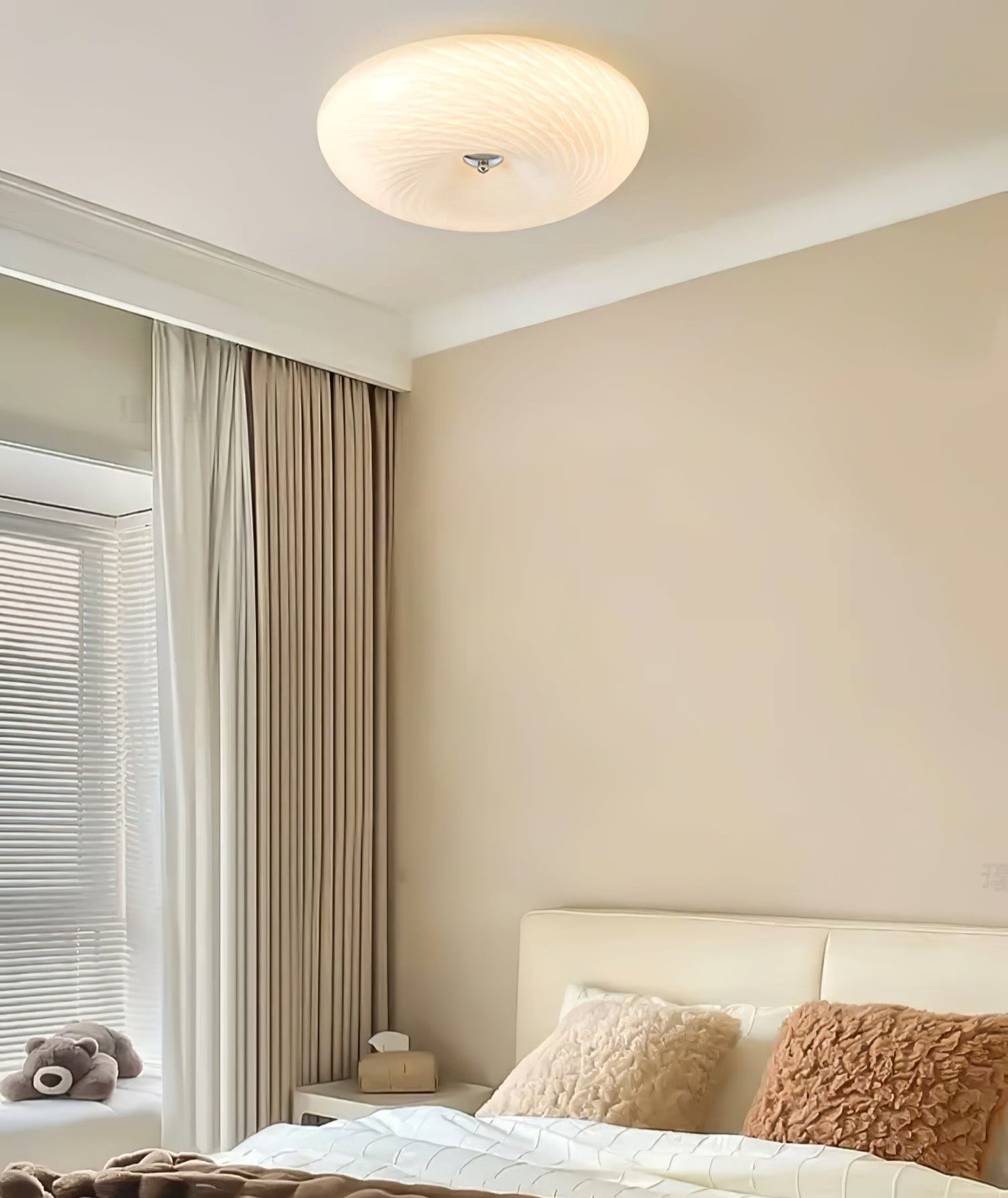 Whirlpool Ceiling Light | Glass Swirling Design | 45cm Diameter