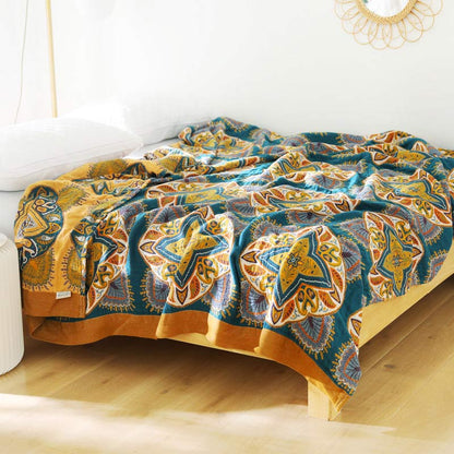 Cotton Reversible Quilt | Multicolor Lightweight Design | Available in Full, Queen, King Sizes