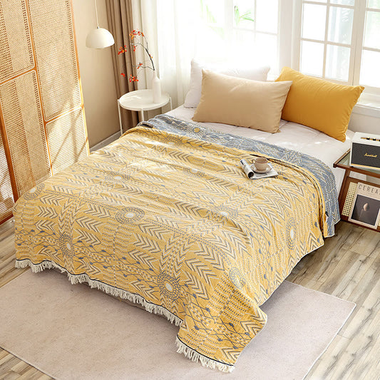 Cotton Quilt | Reversible Geometric Pattern | Full/Queen Size