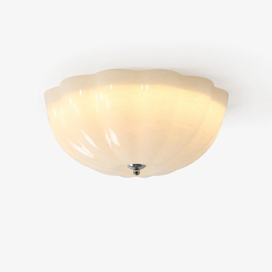 Opal Shell Ceiling Lamp | Glass & Metal | 38cm Diameter
