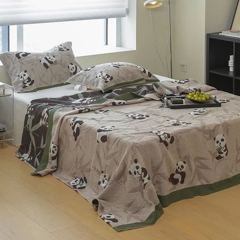 Panda Print Reversible Quilt | 100% Organic Cotton | Multiple Sizes Available