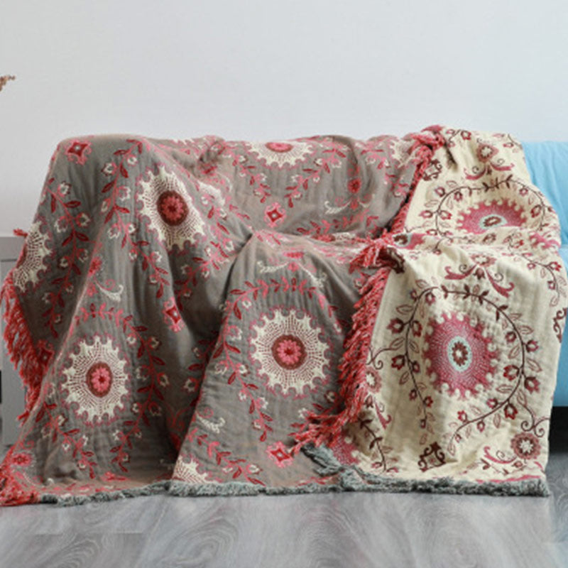 Reversible Cotton Sofa Cover | Extra Soft | 59"x79"