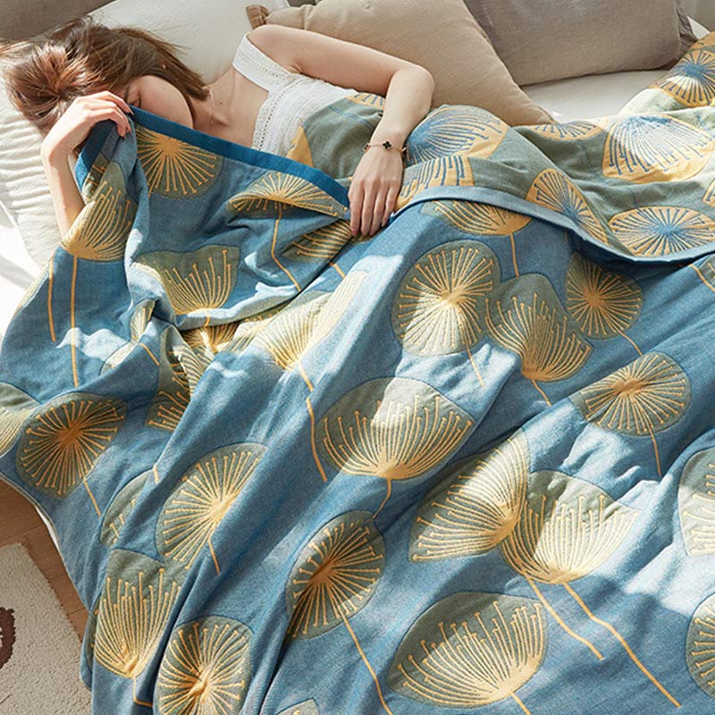 Dandelion Print Quilt | 100% Organic Cotton | King Size
