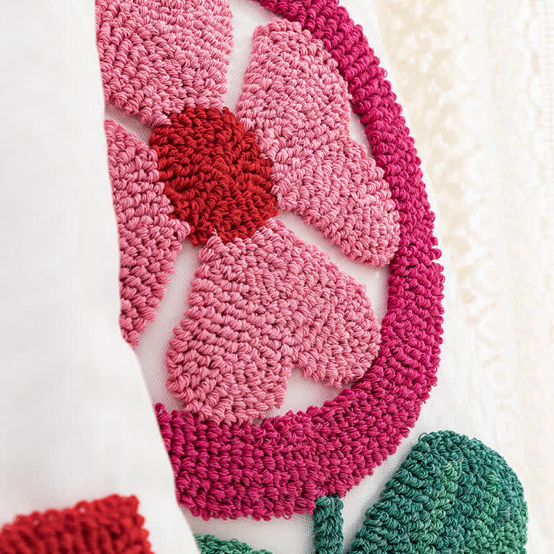 Valentine's Day Pillow Cover | Embroidered Polycotton | 18" x 18"