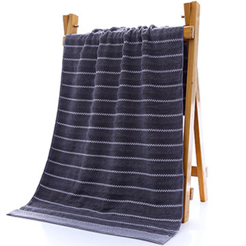 Bath Towel Set | 100% Cotton | Striped | 2 Hand Towels & 1 Bath Towel