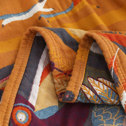 Toucan Bird Reversible Quilt | 100% Organic Cotton | Queen Size