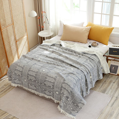 Cotton Quilt | Reversible Geometric Pattern | Full/Queen Size