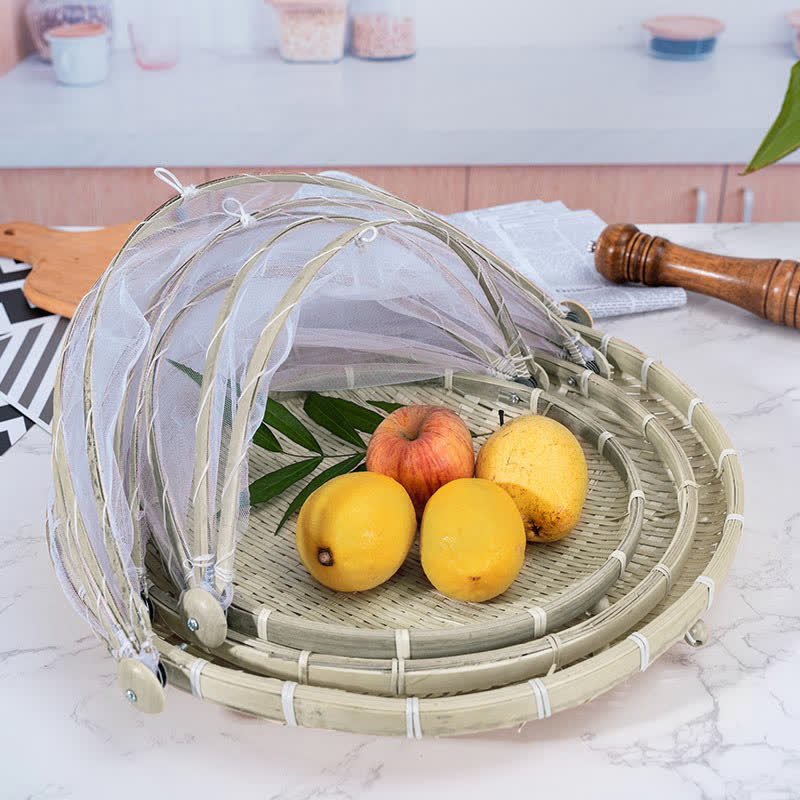 Hand-Woven Wicker Food Basket | Eco-Friendly Natural Material | Multi-Purpose Tray