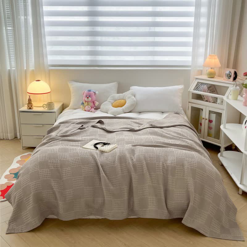 Pure Cotton Waffle Quilt | 100% Organic Cotton | Full/Queen Size