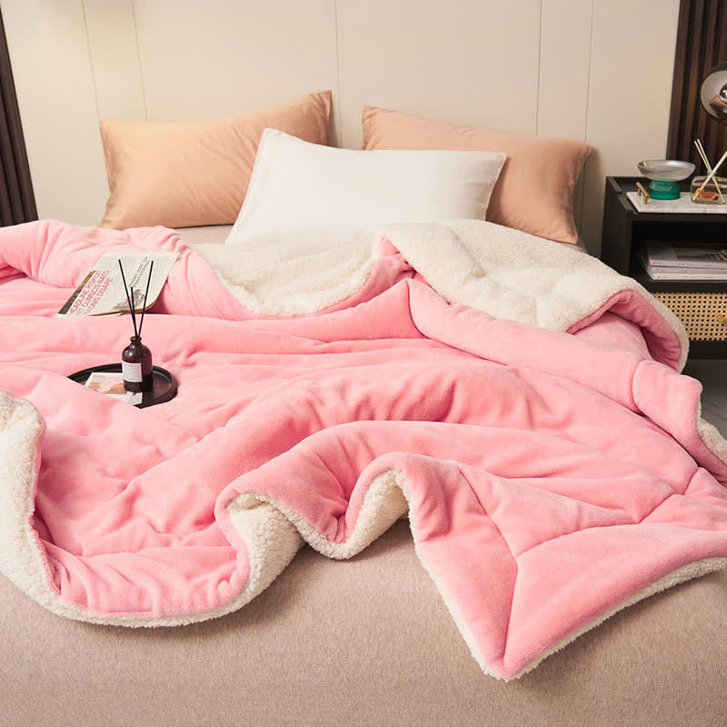 Double Velvet Throw Blanket | Soft Polyester | Full Size 71"W x 79"L