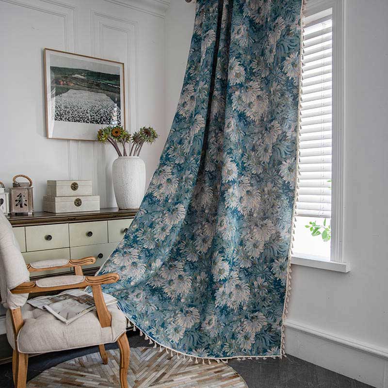 Boho Tassel Curtain | Cotton Blend | Semi-Blackout