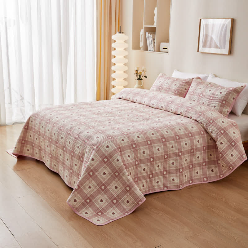 Cotton Quilted Bedding Set | Eco-Friendly & Breathable | 3-Piece Set