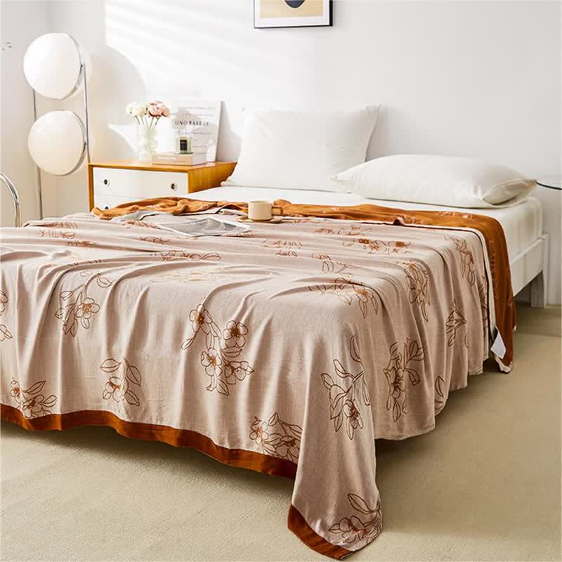 Bamboo Fiber Coverlet | Floral Print | Full/Queen Size