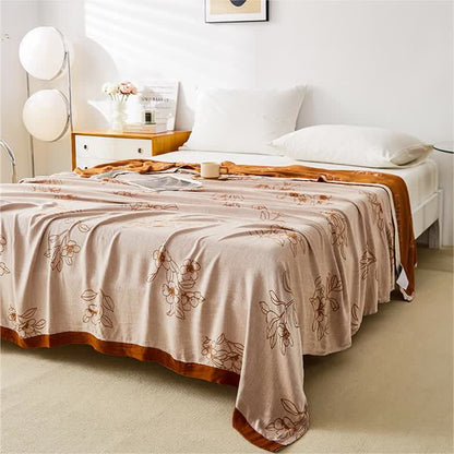 Bamboo Fiber Coverlet | Floral Print | Full/Queen Size