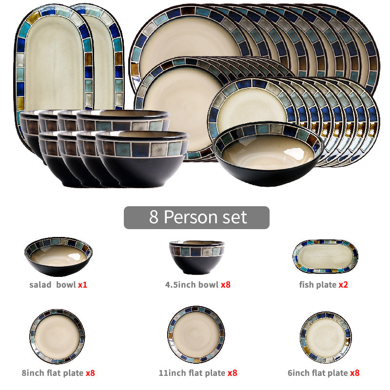 Hyra Dinnerware Set | Stoneware | 4, 6, or 8 Person Sets