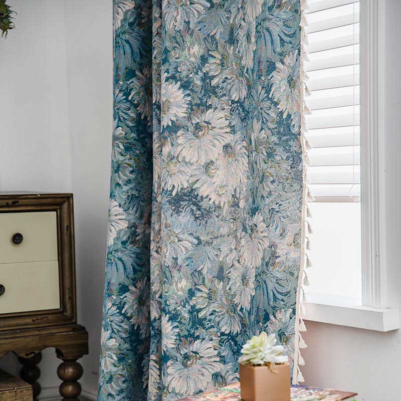 Boho Tassel Curtain | Cotton Blend | Semi-Blackout