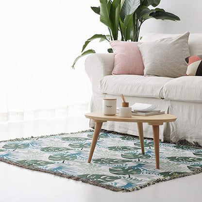 Palm Pattern Sofa Cover | Double-Sided Design | Multiple Sizes Available