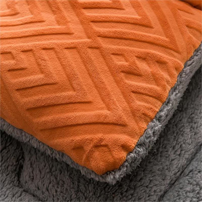 Thick Sherpa Winter Blanket | Soft Polyester with Quilt Core | Available in Twin, Full, Queen, King